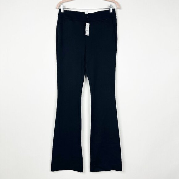 NWT White House Black Market Pull on Skinny Flare Pants Black #WHBM41 - Picture 2 of 11